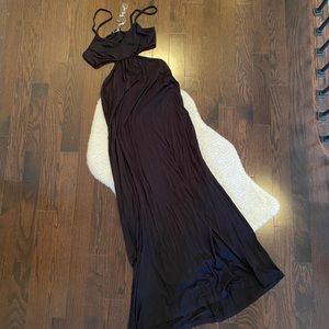 bNWT - black maxi dress cotton with cut outs